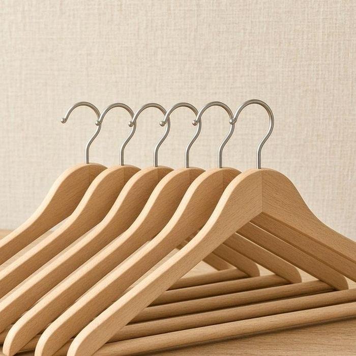 Lot de 6 cintres bois — vue secondaire